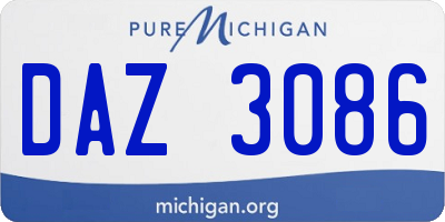 MI license plate DAZ3086