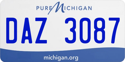 MI license plate DAZ3087