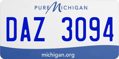 MI license plate DAZ3094