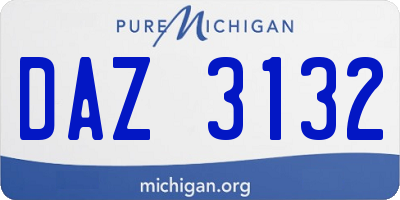 MI license plate DAZ3132