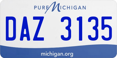 MI license plate DAZ3135