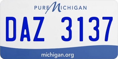 MI license plate DAZ3137