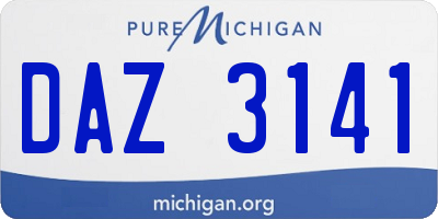 MI license plate DAZ3141