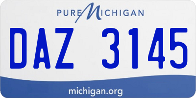 MI license plate DAZ3145