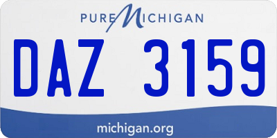 MI license plate DAZ3159