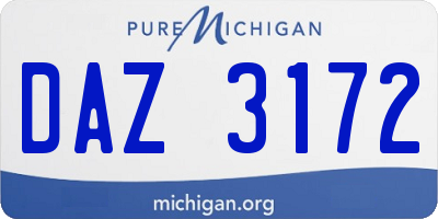 MI license plate DAZ3172