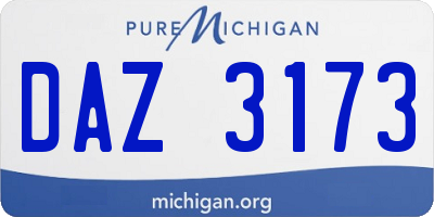 MI license plate DAZ3173