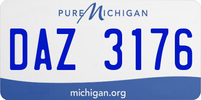 MI license plate DAZ3176