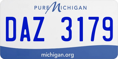 MI license plate DAZ3179