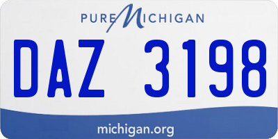 MI license plate DAZ3198