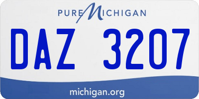 MI license plate DAZ3207