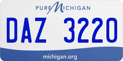 MI license plate DAZ3220