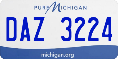 MI license plate DAZ3224