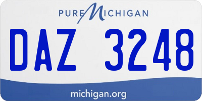 MI license plate DAZ3248