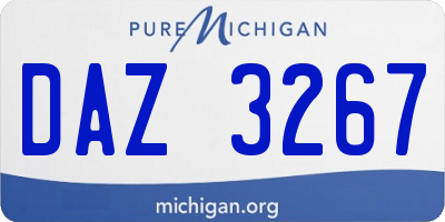 MI license plate DAZ3267