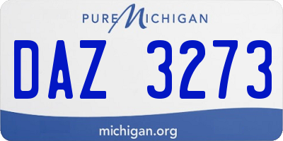 MI license plate DAZ3273