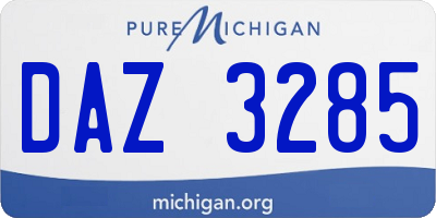 MI license plate DAZ3285