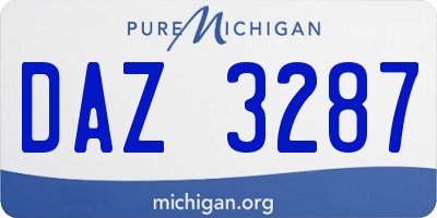 MI license plate DAZ3287