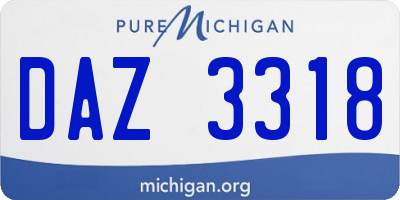MI license plate DAZ3318