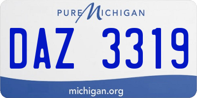 MI license plate DAZ3319