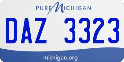 MI license plate DAZ3323