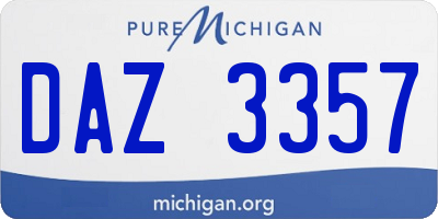 MI license plate DAZ3357