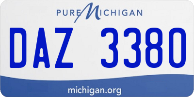 MI license plate DAZ3380