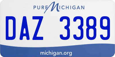 MI license plate DAZ3389