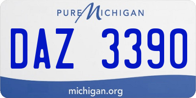 MI license plate DAZ3390
