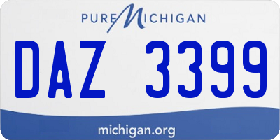 MI license plate DAZ3399