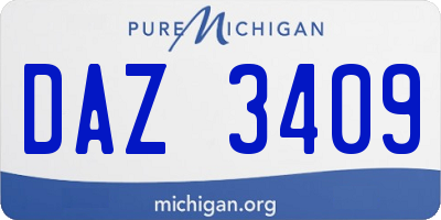 MI license plate DAZ3409