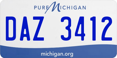 MI license plate DAZ3412