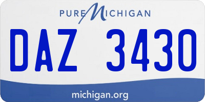 MI license plate DAZ3430