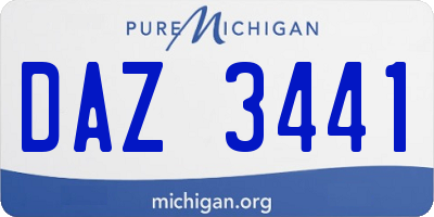 MI license plate DAZ3441
