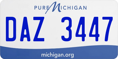 MI license plate DAZ3447