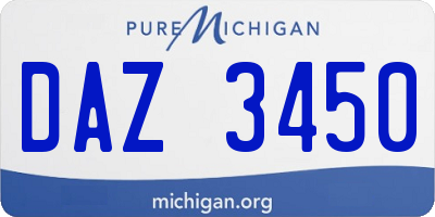 MI license plate DAZ3450