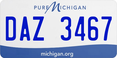MI license plate DAZ3467