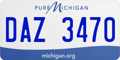 MI license plate DAZ3470