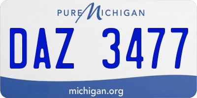 MI license plate DAZ3477