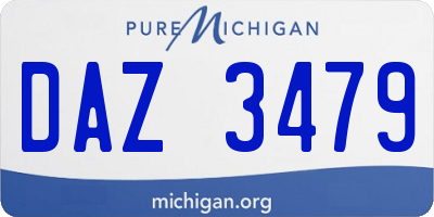 MI license plate DAZ3479