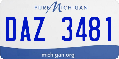 MI license plate DAZ3481
