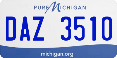 MI license plate DAZ3510