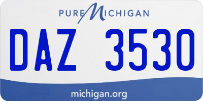 MI license plate DAZ3530