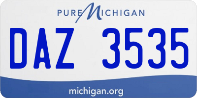 MI license plate DAZ3535