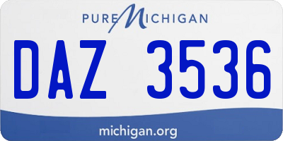 MI license plate DAZ3536