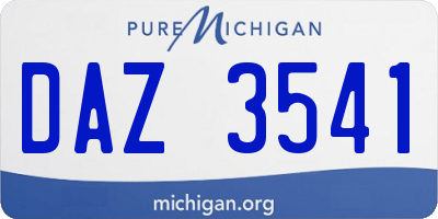 MI license plate DAZ3541