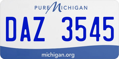 MI license plate DAZ3545