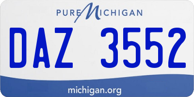 MI license plate DAZ3552