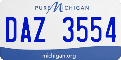 MI license plate DAZ3554