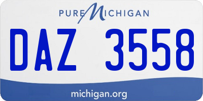 MI license plate DAZ3558